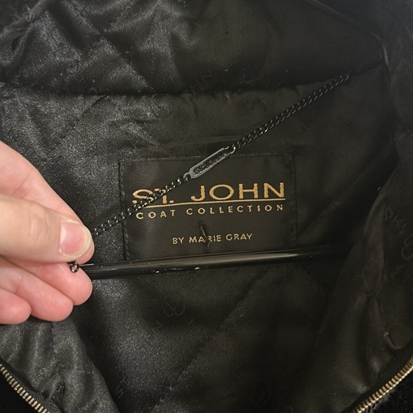 Vintage St. John Collection by Marie Gray Faux Fur Zip Cinched Waist Jacket - Picture 3 of 6